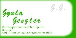 gyula geszler business card